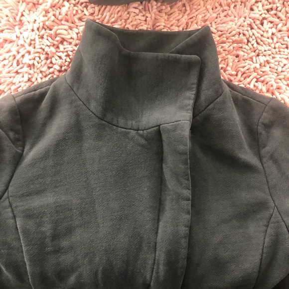 LOFT Gray Moto Cropped Jacket Size S - Picture 4 of 7